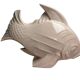 Le jan, large art deco cracked earthenware fish circa 1930