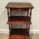 Small table in mahogany, leather and brass