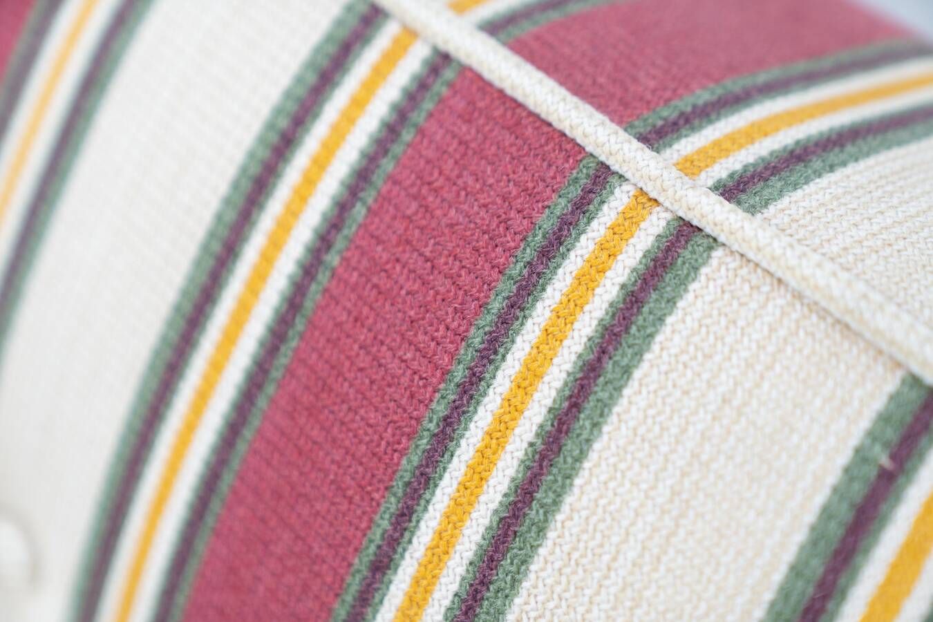 American sofa and armchair in original striped fabric from the 1970s