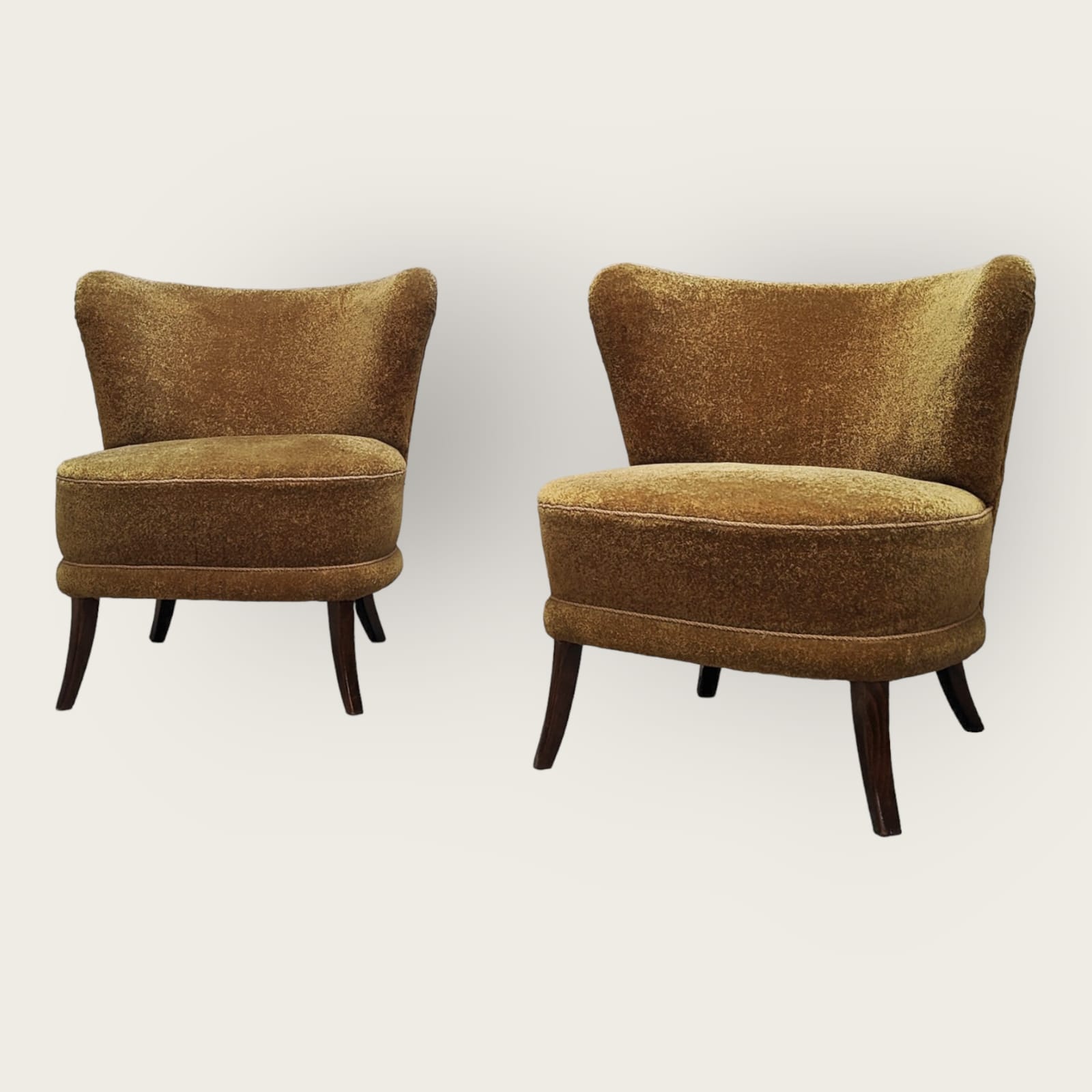 Two Mid Century cocktail chairs