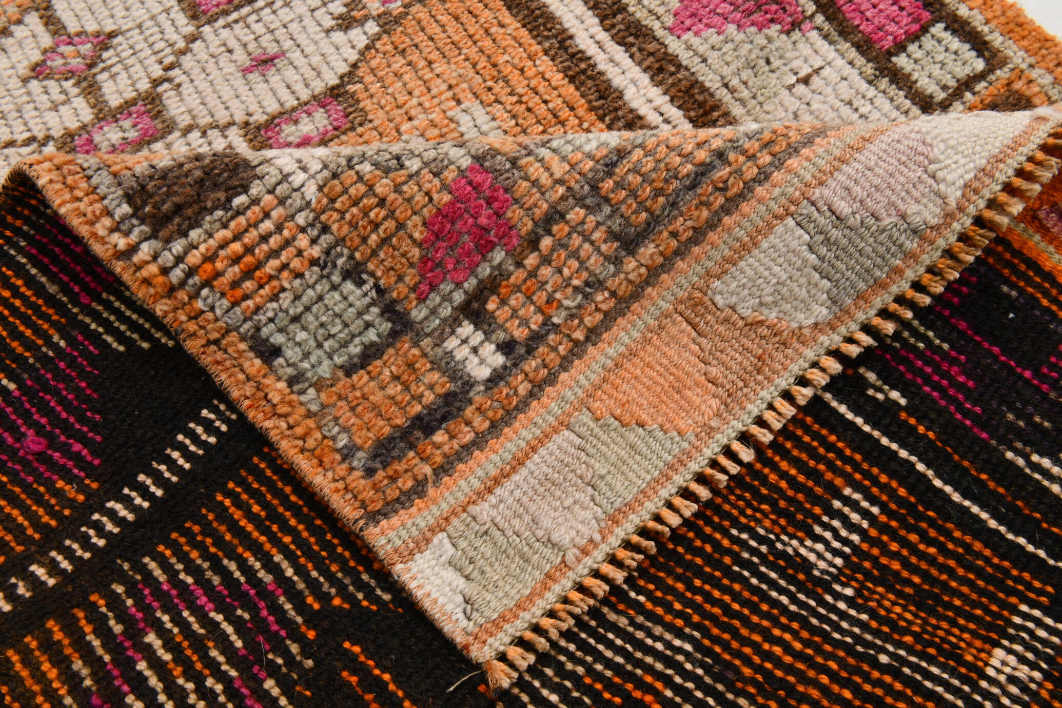 3x14 1960s Antique Vintage Runner Rug,84x427Cm