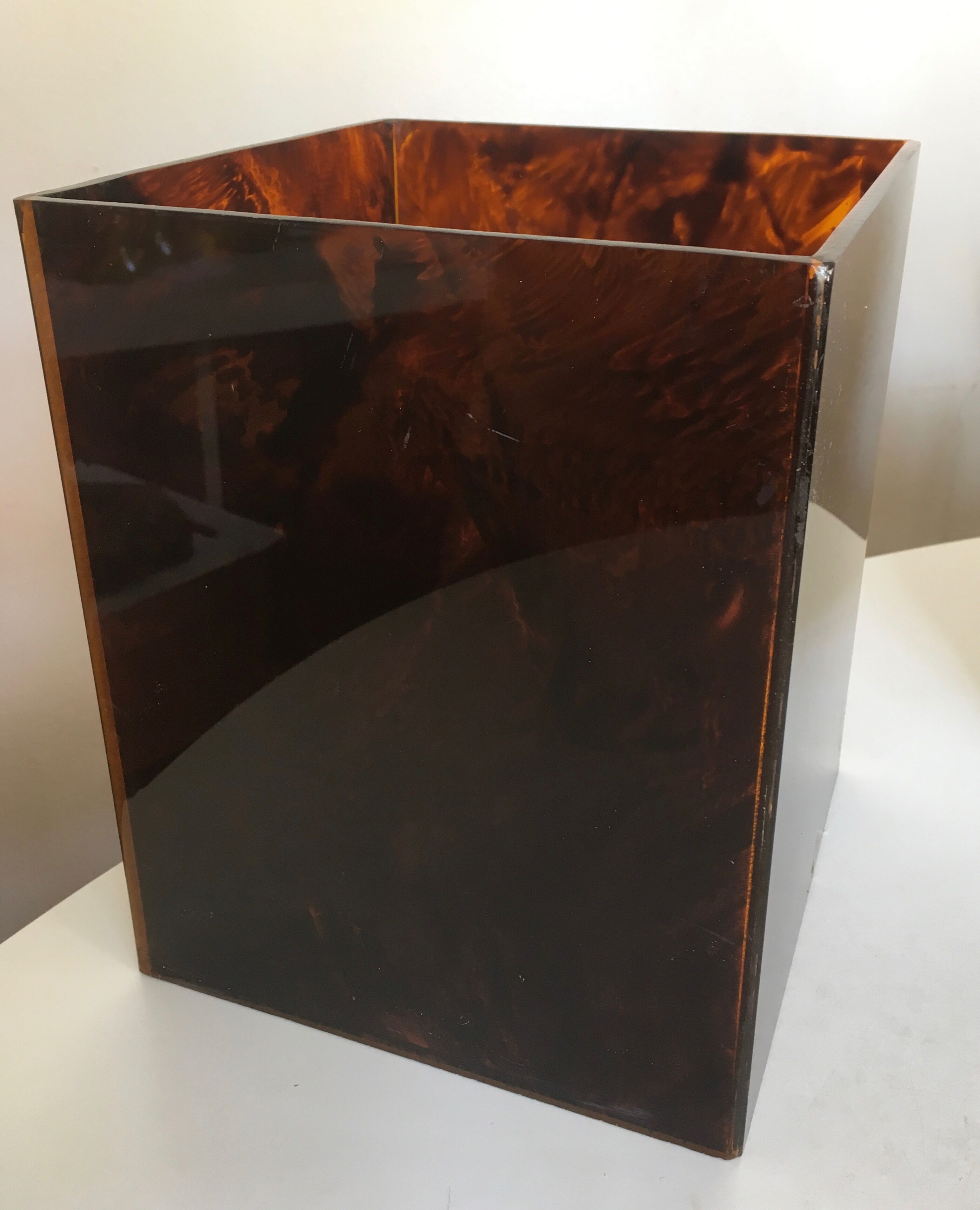 1970 Pompidou era lucite paper basket
