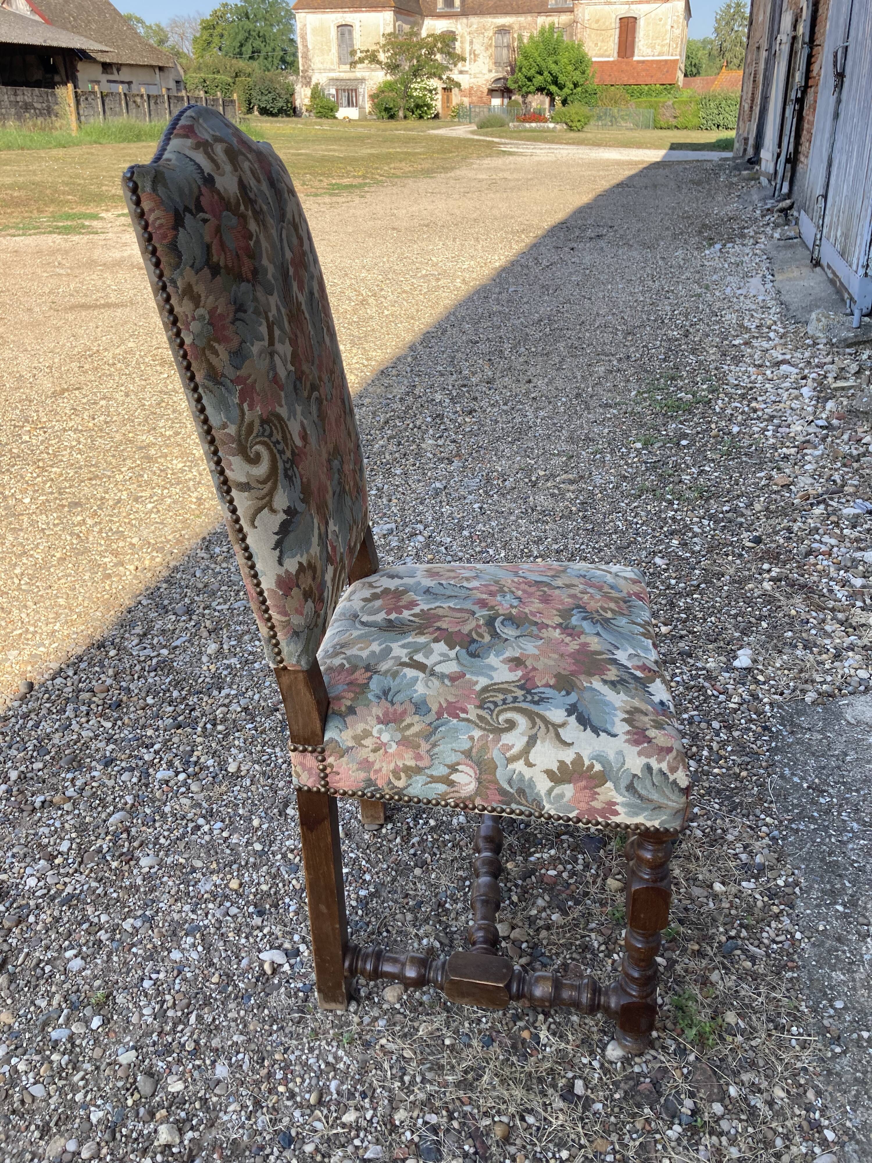 6 Louis XIII style chairs