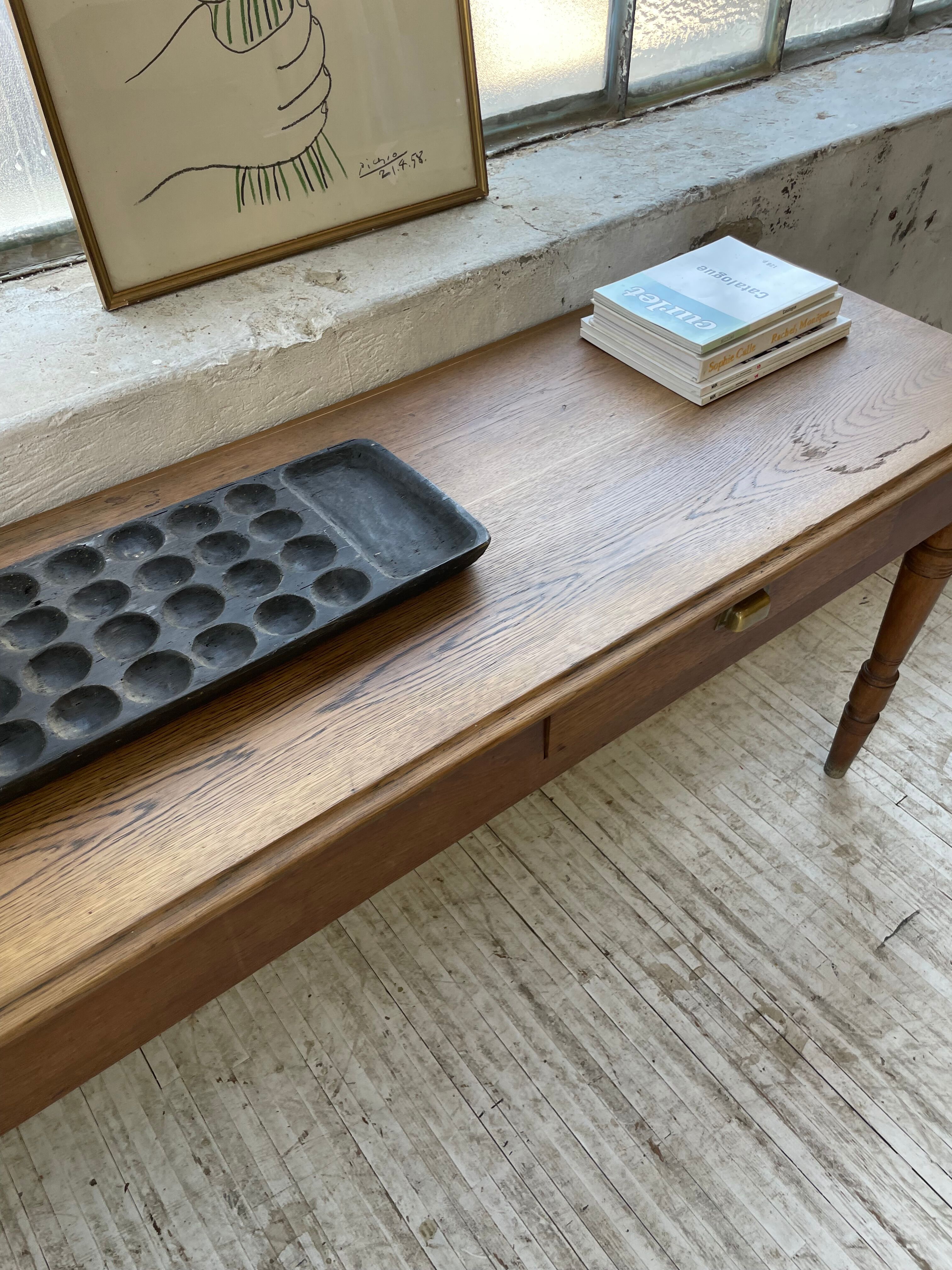 Oak table console