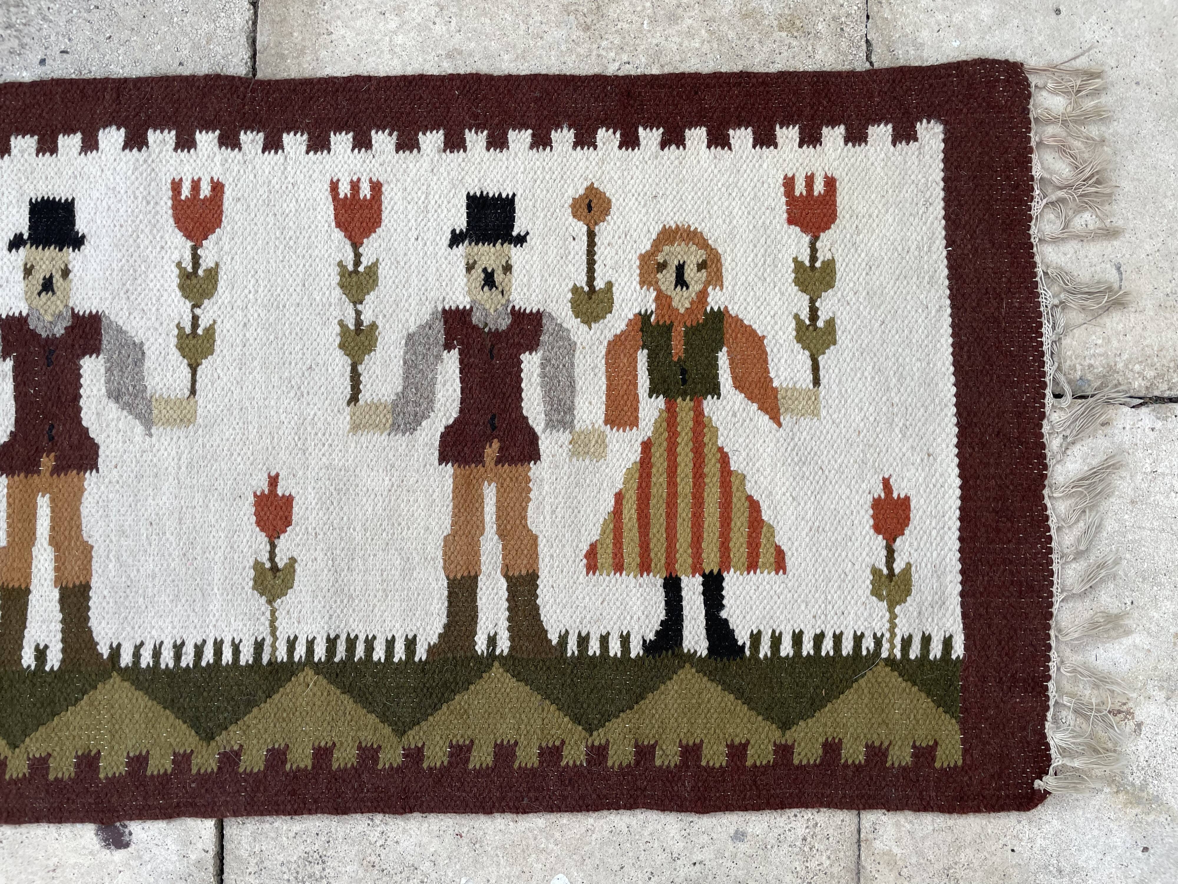 Swedish Flat Weave Wall rug, Rölakan