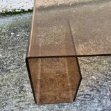 Smoked plexiglass coffee table attributed to michel dumas for roche bobois