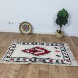 Handmade Berber wool rug 133 X 74 CM