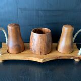 Vintage Olive Wood Pepper Salt
