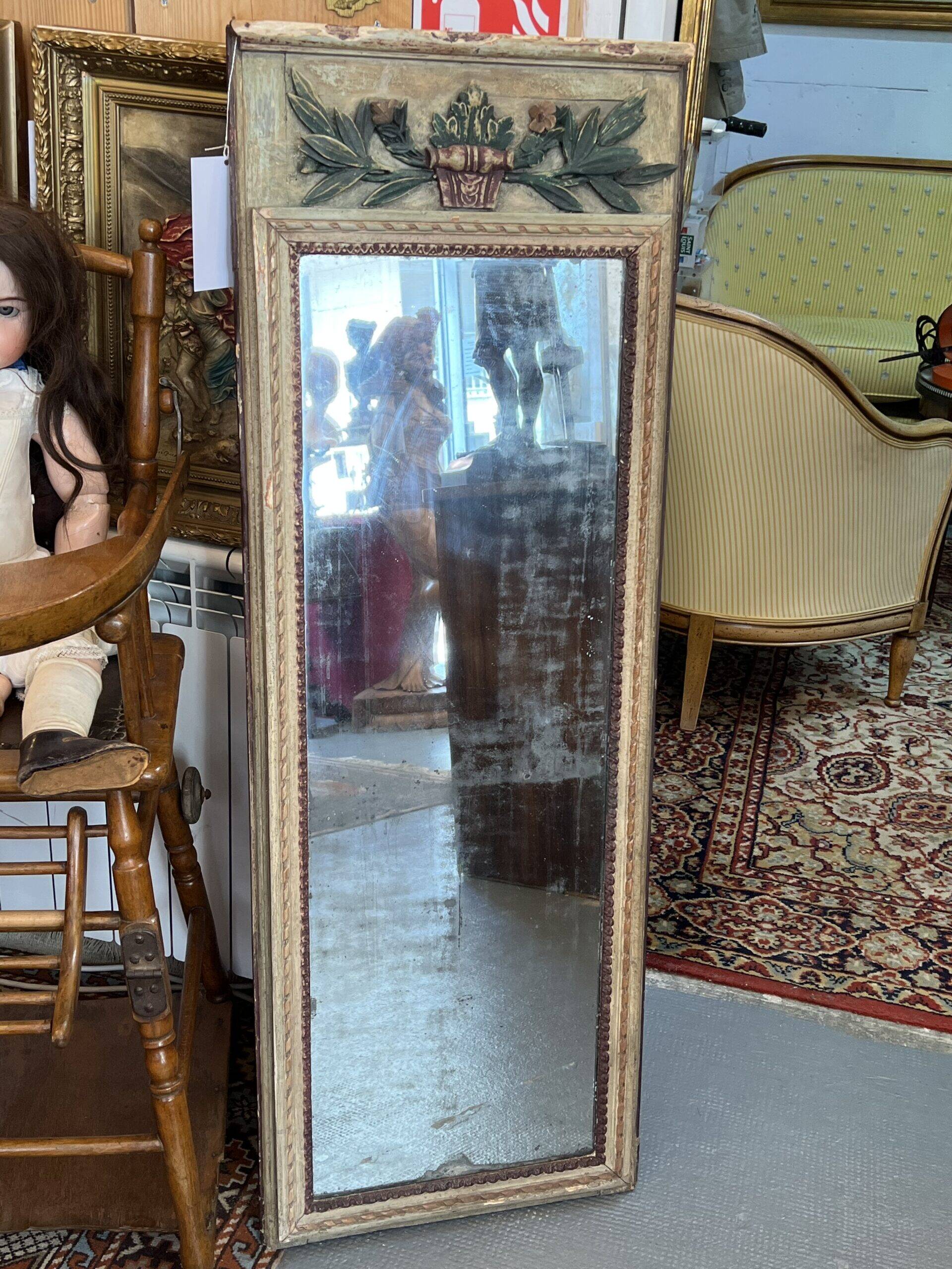 19th century re-engraved mirror