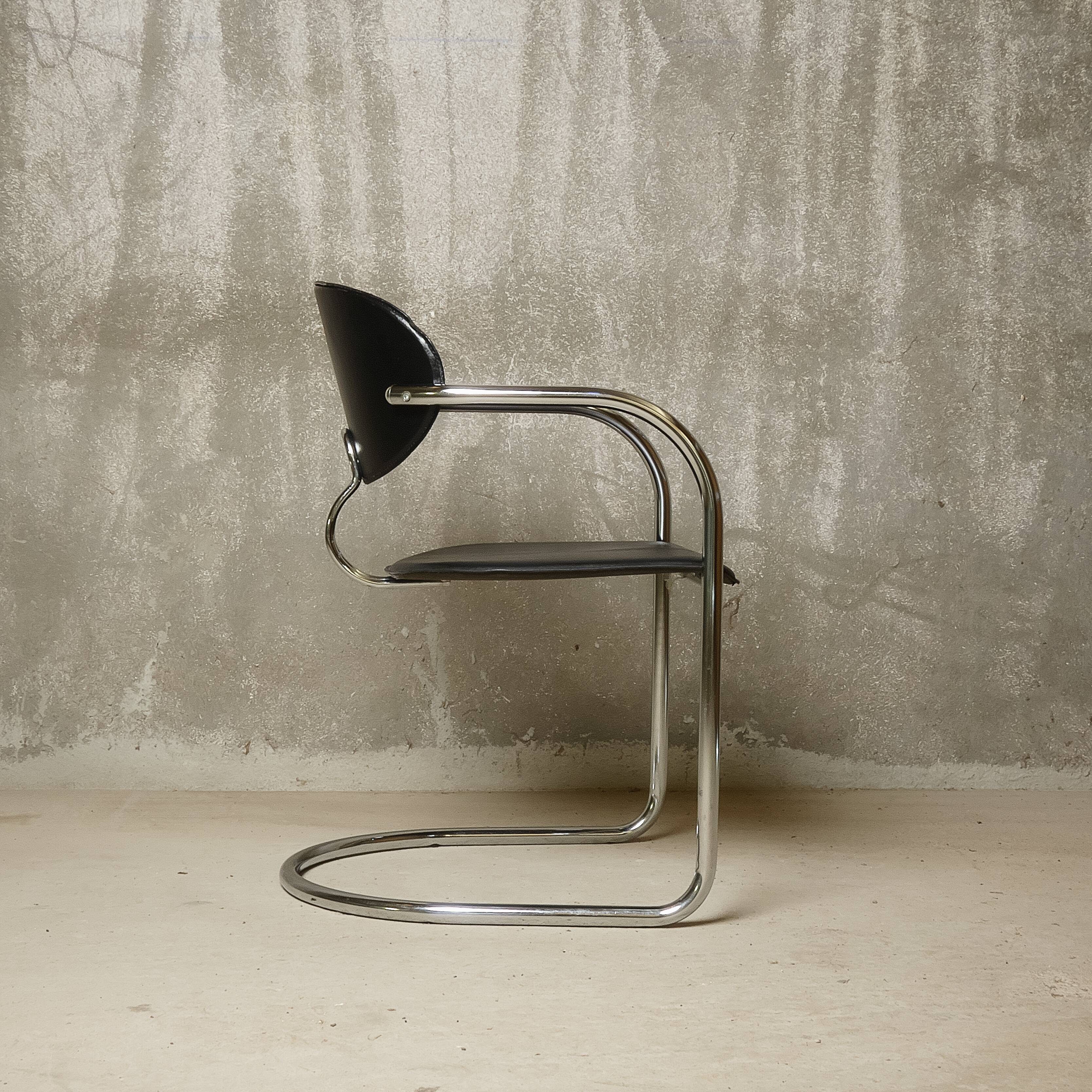 Effezeta (attributed) - Suite of eight cantilever armchairs - c. 1980 - Italy