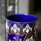 Pair of Lunéville porcelain vases Art Nouveau blue ceramic