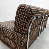 Vintage Swedish convertible sofa lounge chairs in table & daybed