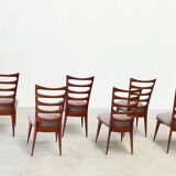 Set of six dining chairs Gaston Poisson style