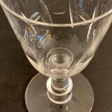 2 crystal-blown walking glasses