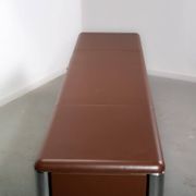 No. 3076 credenza extension in Vitello leather from the Pfister Executive Office Collection for KnollStudio. Circa 1988