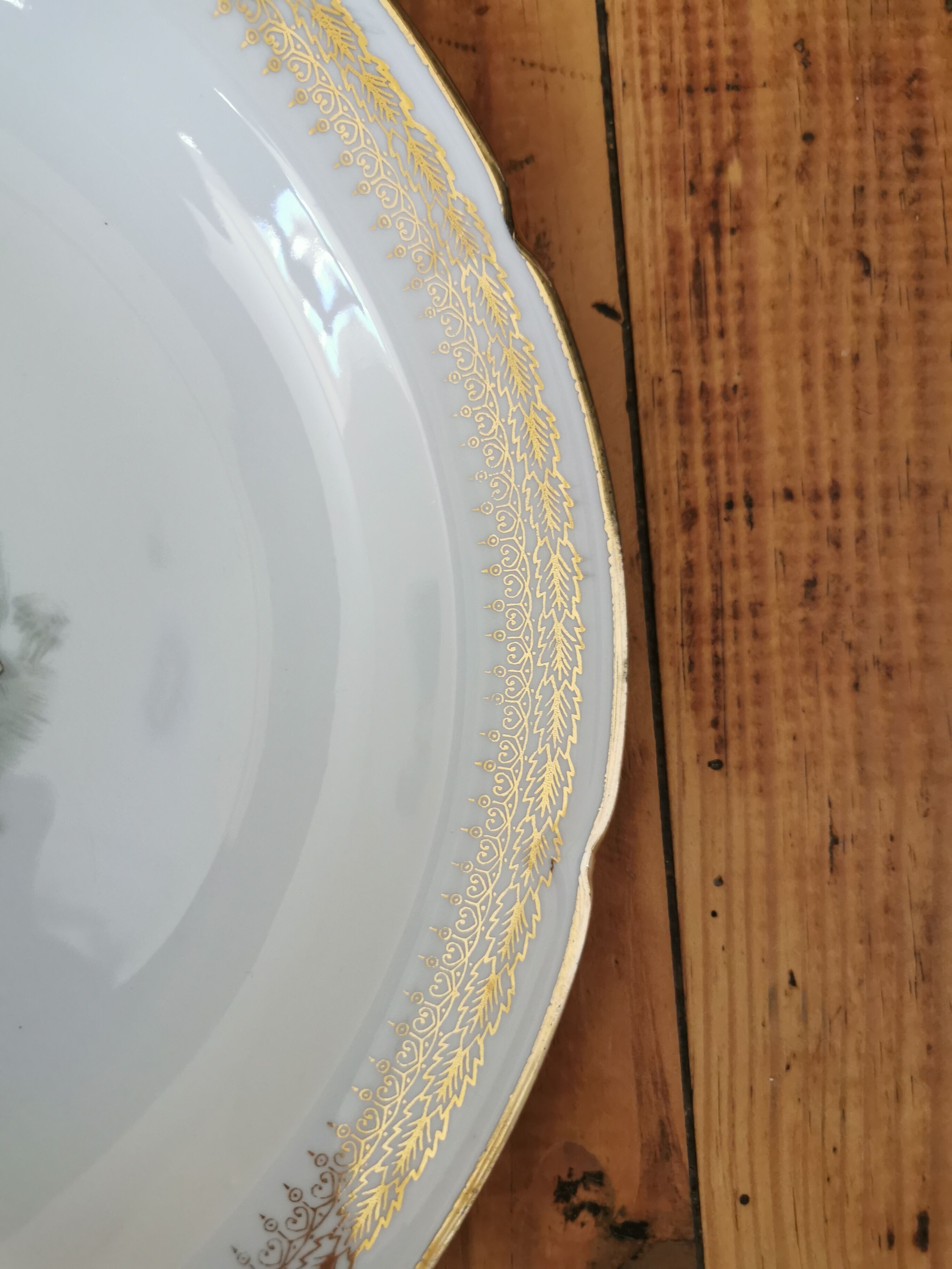 Vintage porcelain hollow plates