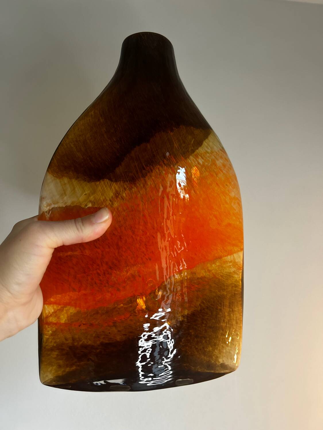 Paire de vases verre soufflé