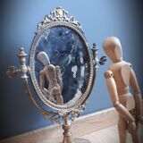 Brass psyche mirror 29x40cm