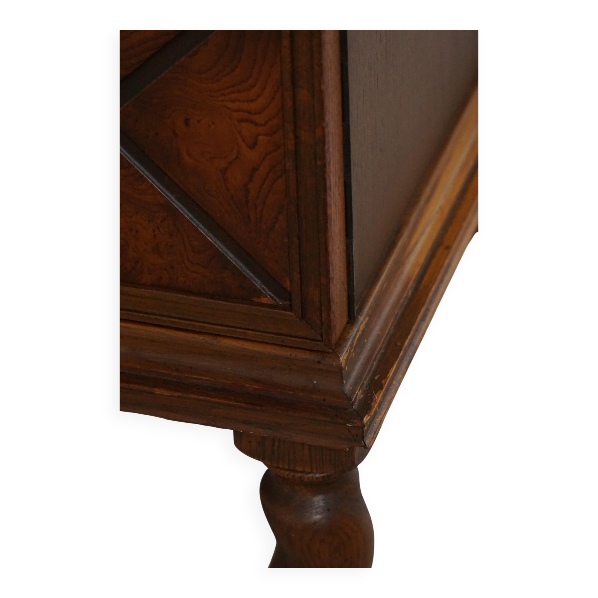 Swedish Grace, Geometric Oak Armoire, Thysells Furniture, Art Deco, 1940s