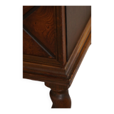 Swedish Grace, Geometric Oak Armoire, Thysells Furniture, Art Deco, 1940s