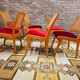 Set of 6 Scandinavian chandinavian chairs 1960