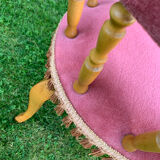 Fauteuil gondole rose à frange