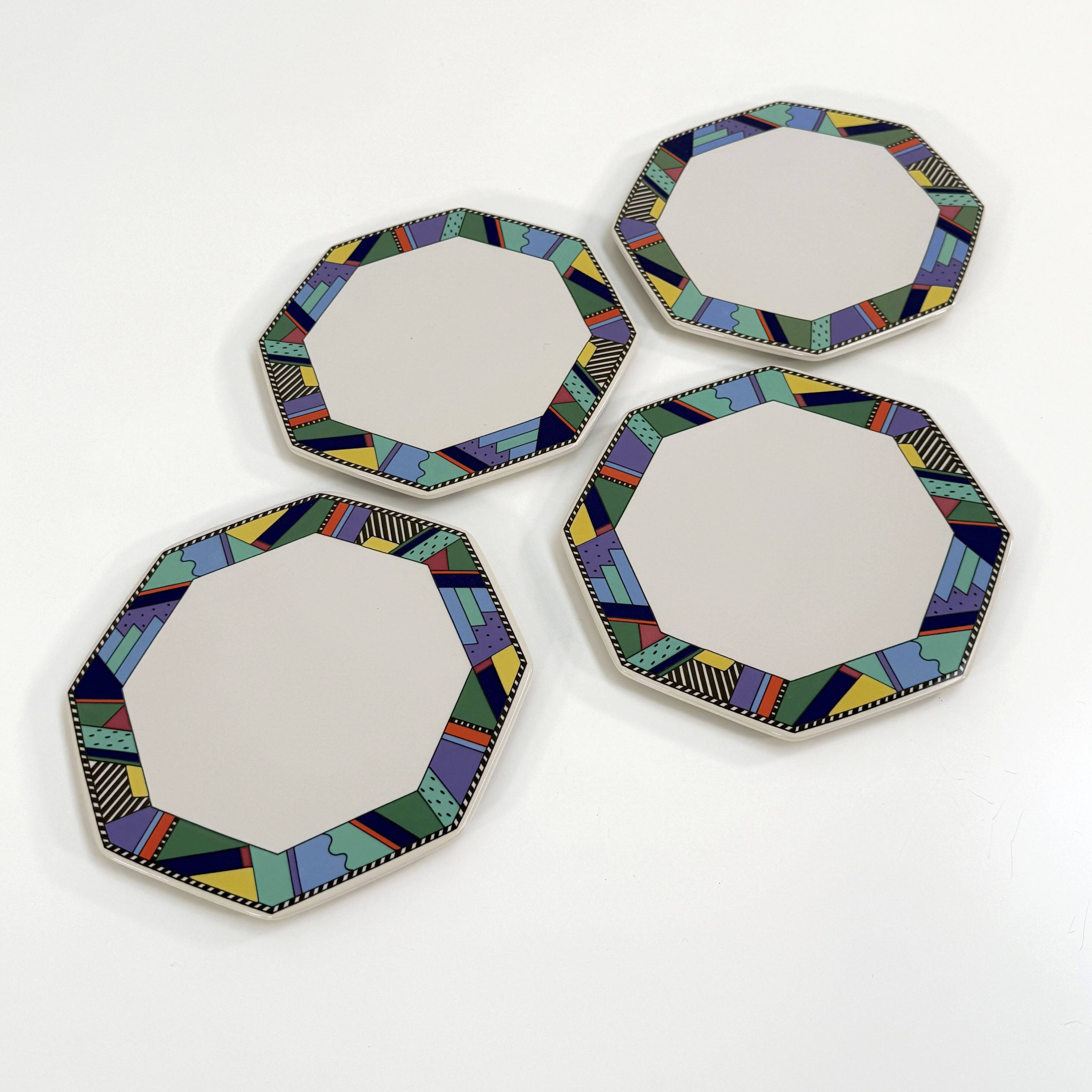 Pair of Scenario Metropol plates by Barbara Brenner for Rosenthal, 1990