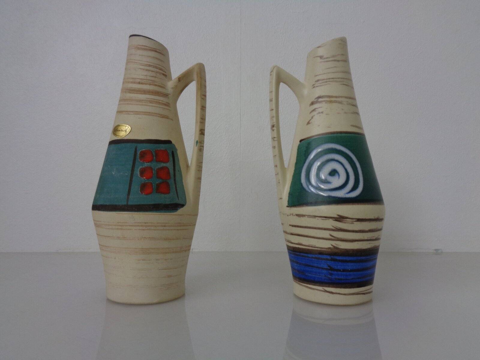 Ceramic vases by Heinz Siery for Scheurich, 1958, set of 2.