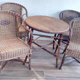Rattan wicker garden salon rattan year 60