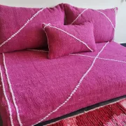 Pink Moroccan sofa cover for the floor