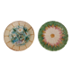Set of two antique dessert plates in slip