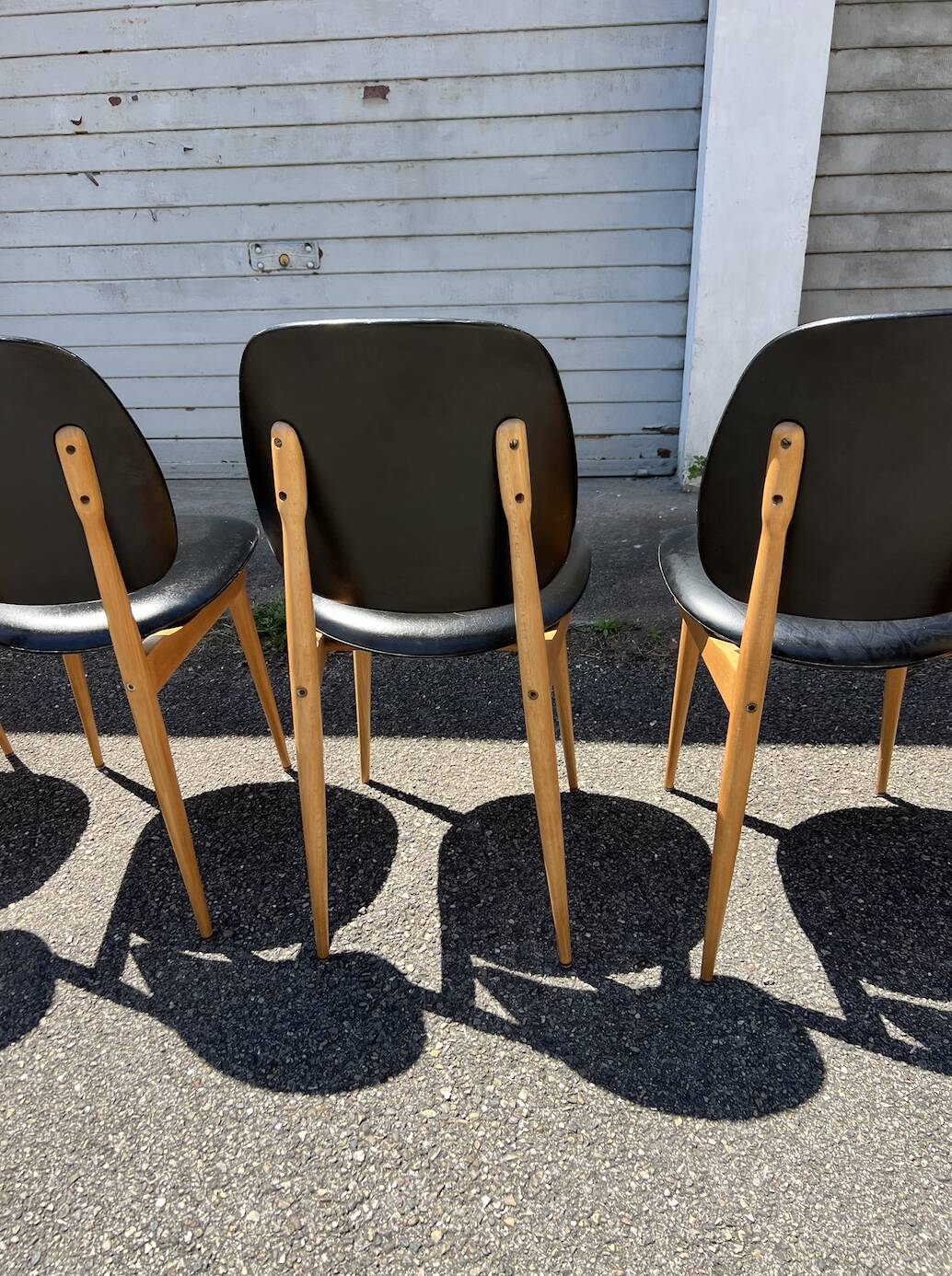 (Lot) 5 Chaises Pégase, Pierre Gurariche pour Baumann
