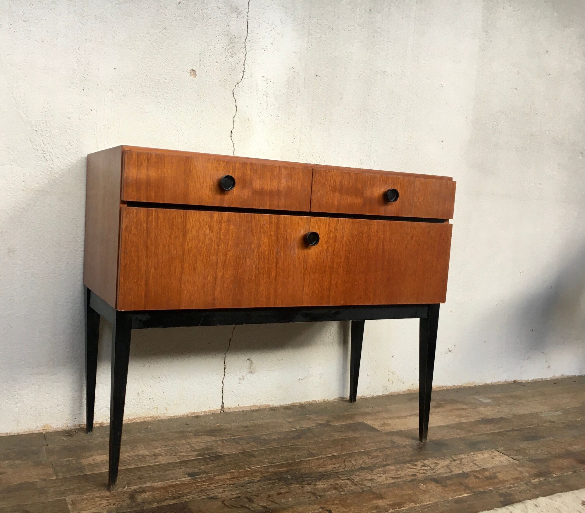 Enfilade kama / meuble tv / hifi commode vintage - teck - 50/60 - legrand design