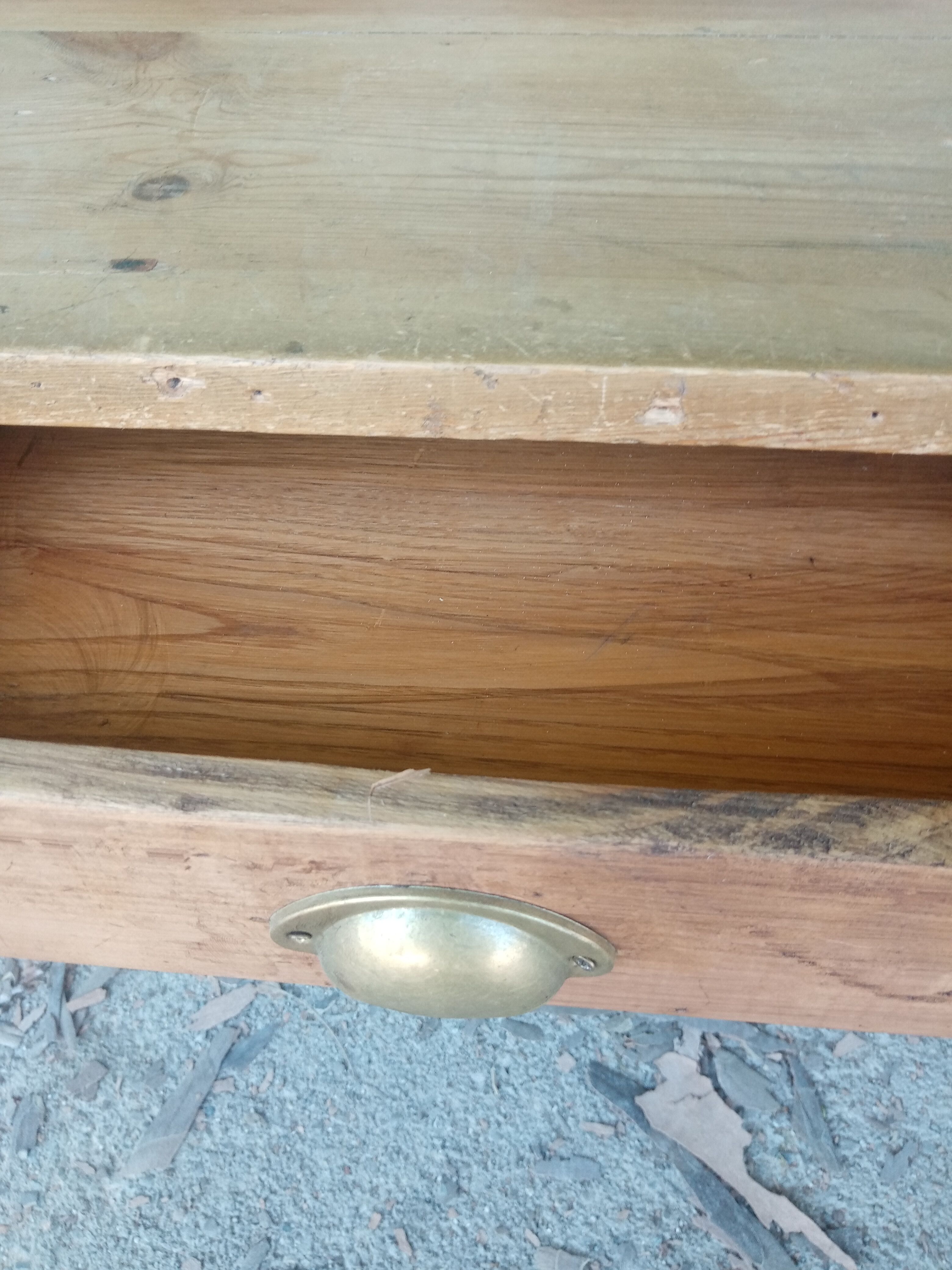 Rustic wooden coffee table