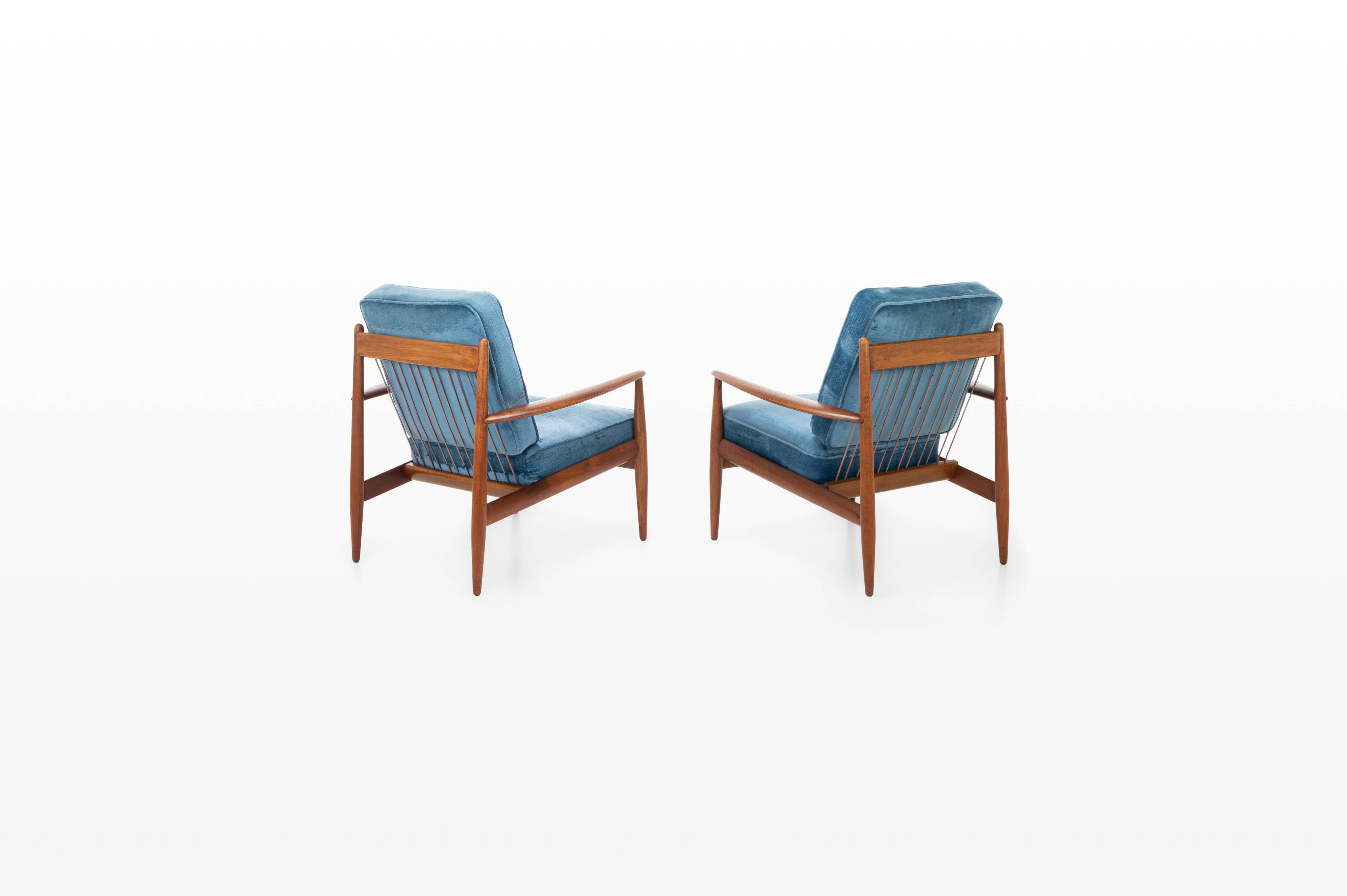 Pair of easy chairs by Grete Jalk for France & Daverkosen, Denmark 1962