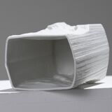 Vase en porcelaine texturée, 1980s
