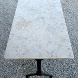 Bistro table, 1900, cast iron foot and marble top.