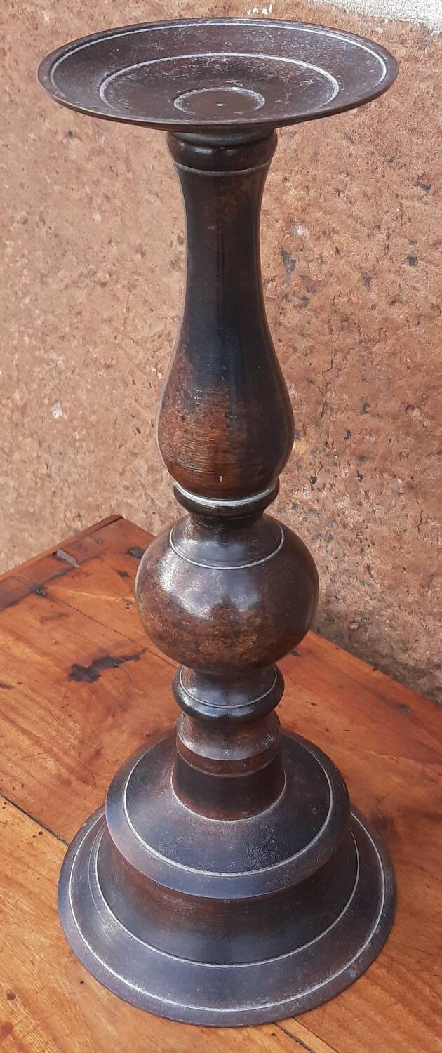 Metal candlestick (Height 31 cm.)