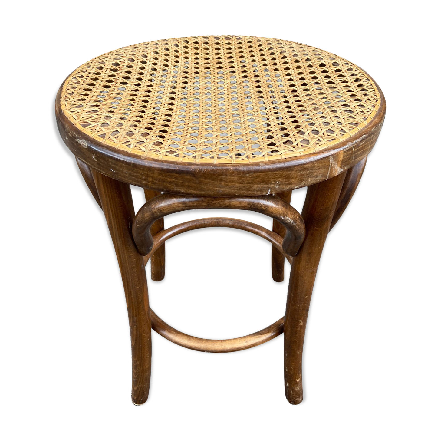 Tabouret de piano bois courbé 1950