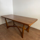 Vintage wooden coffee table – sculptural base