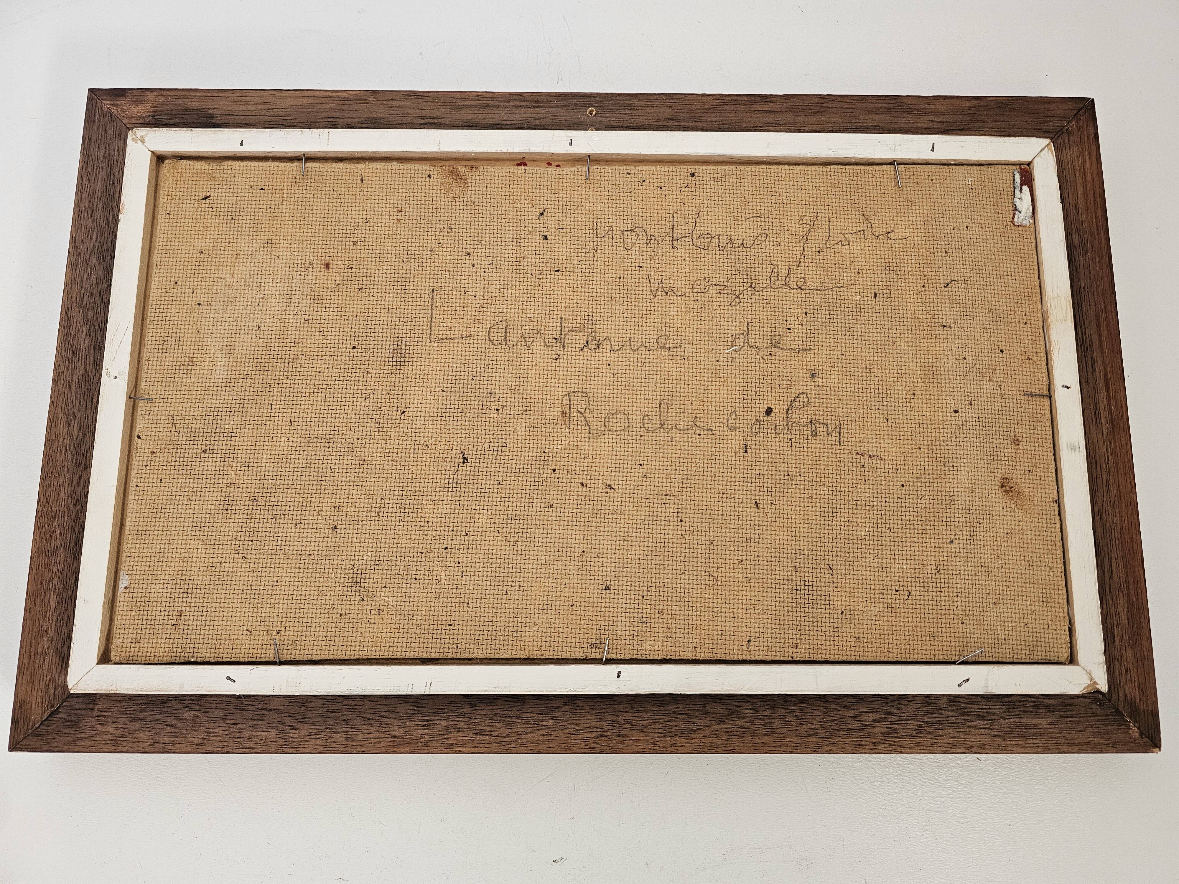 Oil painting on isorel Montlouis sur Loire - Rochecorbon Signed D Guiet