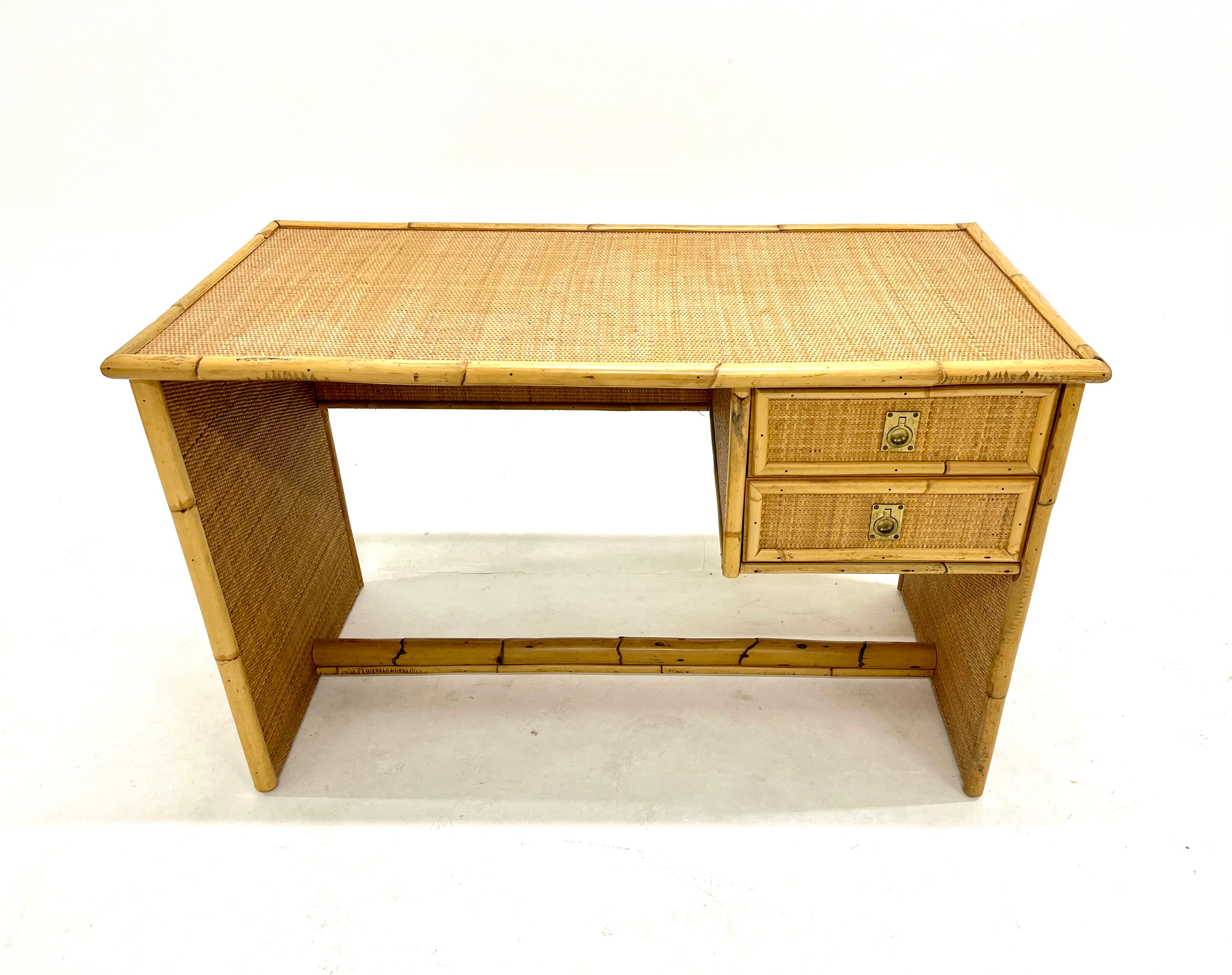 Rattan office of Dal Vera Italy, 1960s