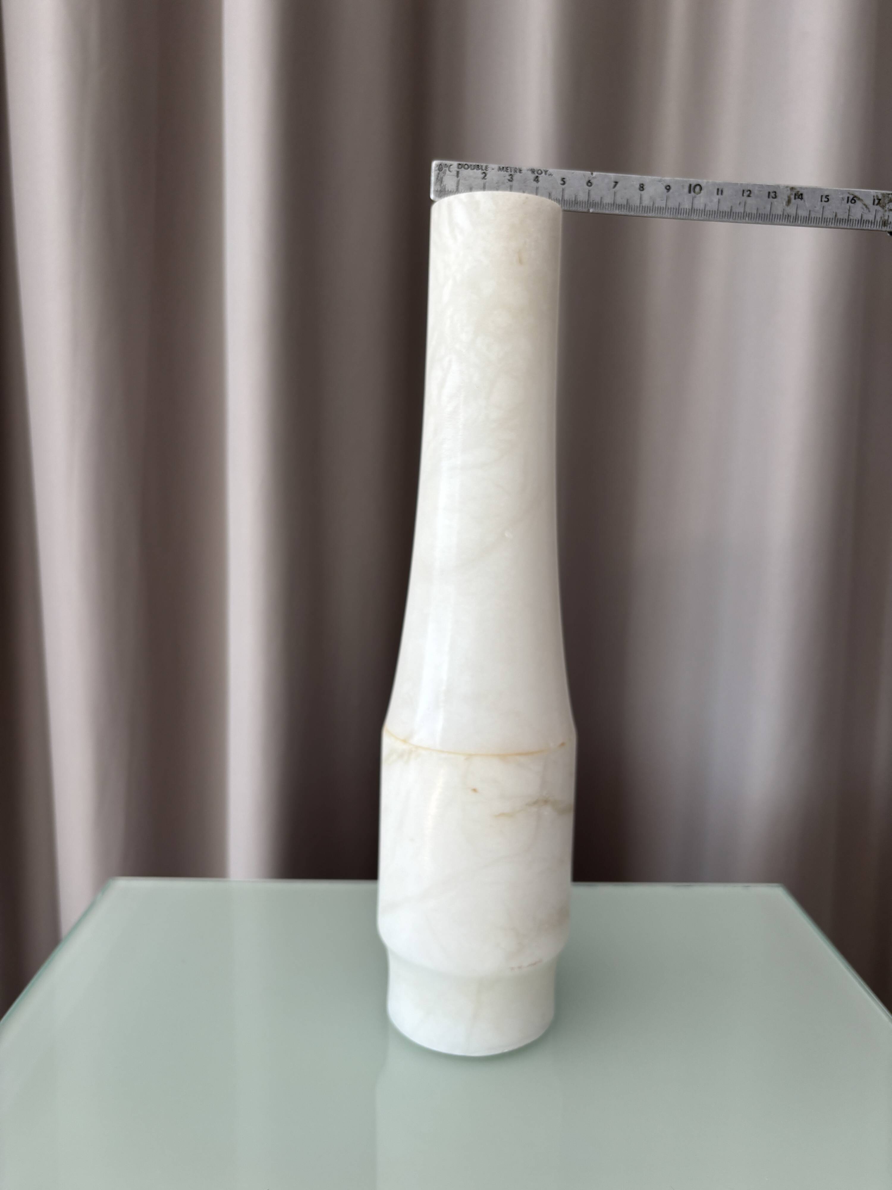 Vintage Spanish Alabaster Sculptural Vase – San Leo – Minimalist – 1970s