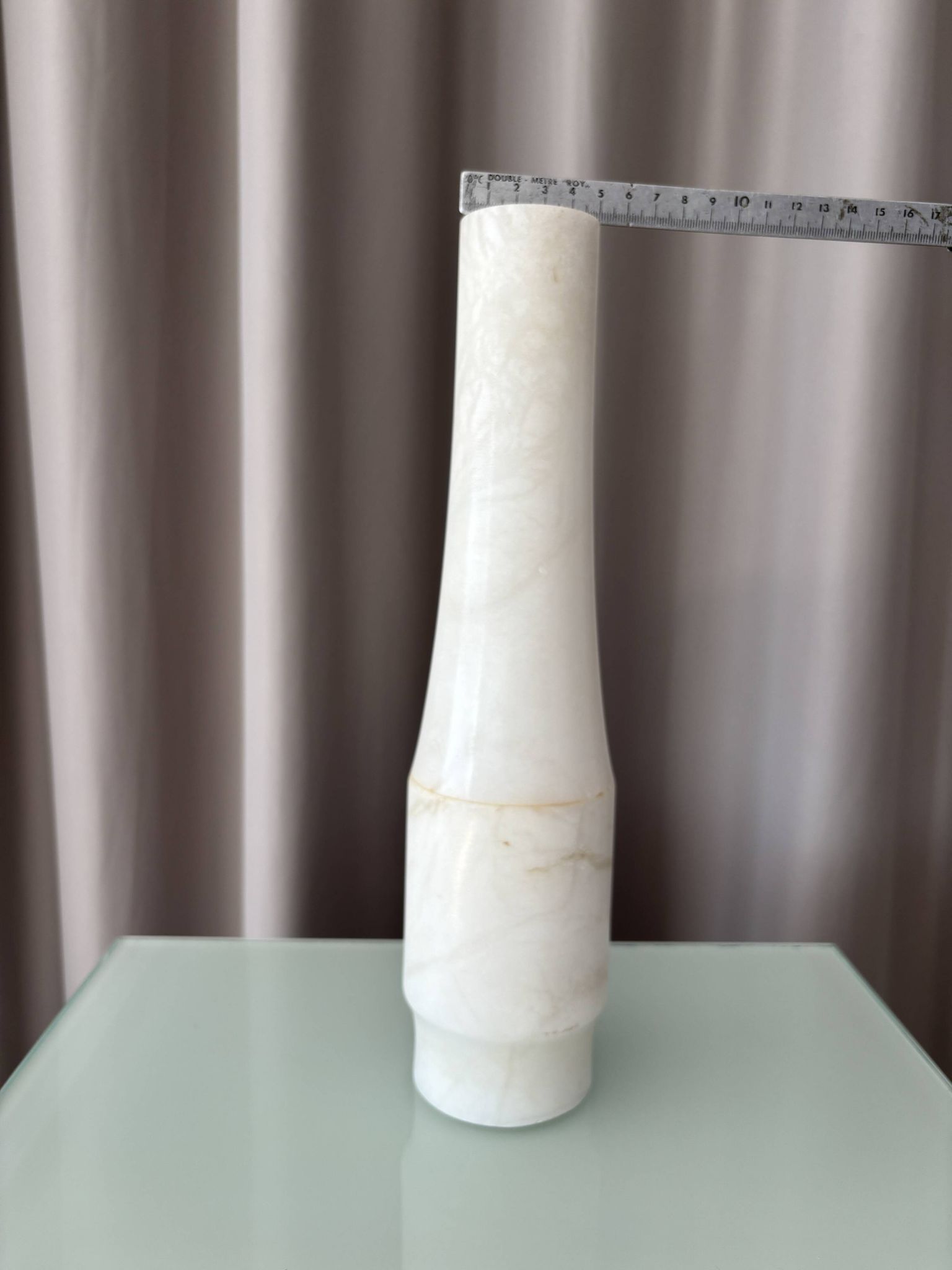 Vintage Spanish Alabaster Sculptural Vase – San Leo – Minimalist – 1970s