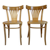 Paire de chaises bistro inspiration Thonet hêtre clair