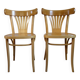 Paire de chaises bistro inspiration Thonet hêtre clair