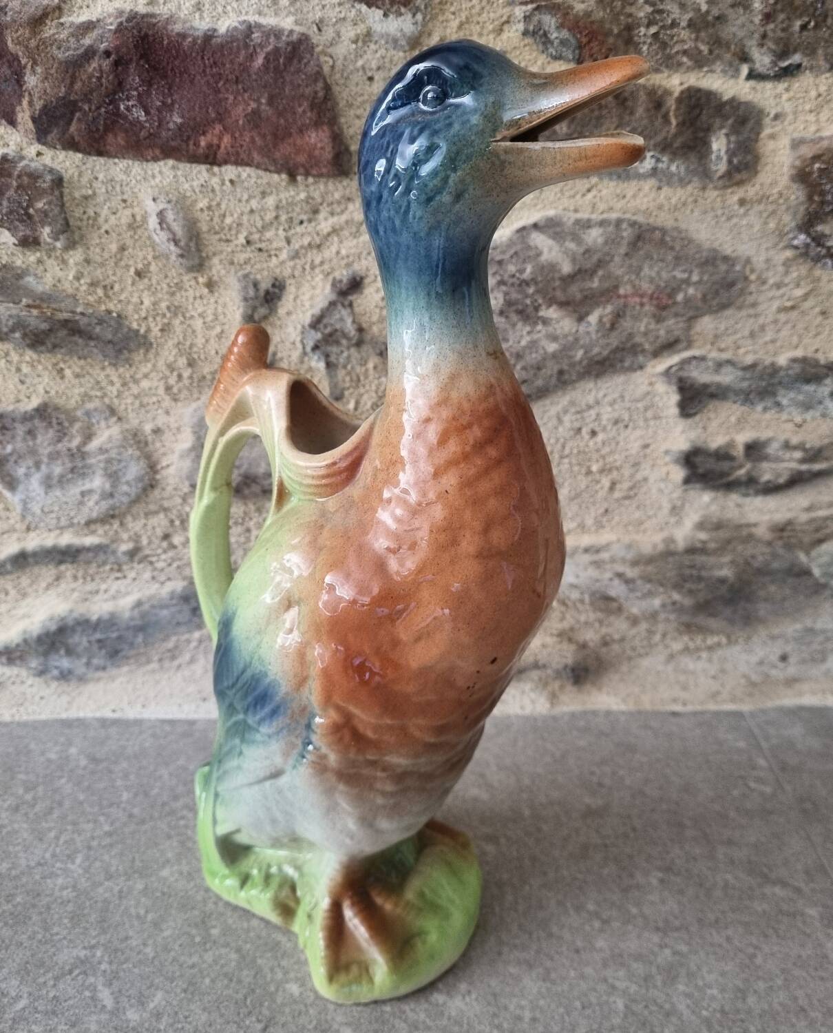 Pichet canard barbotine Saint Clément