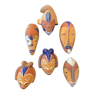 6 cameroonian passport - reduced terracotta mask