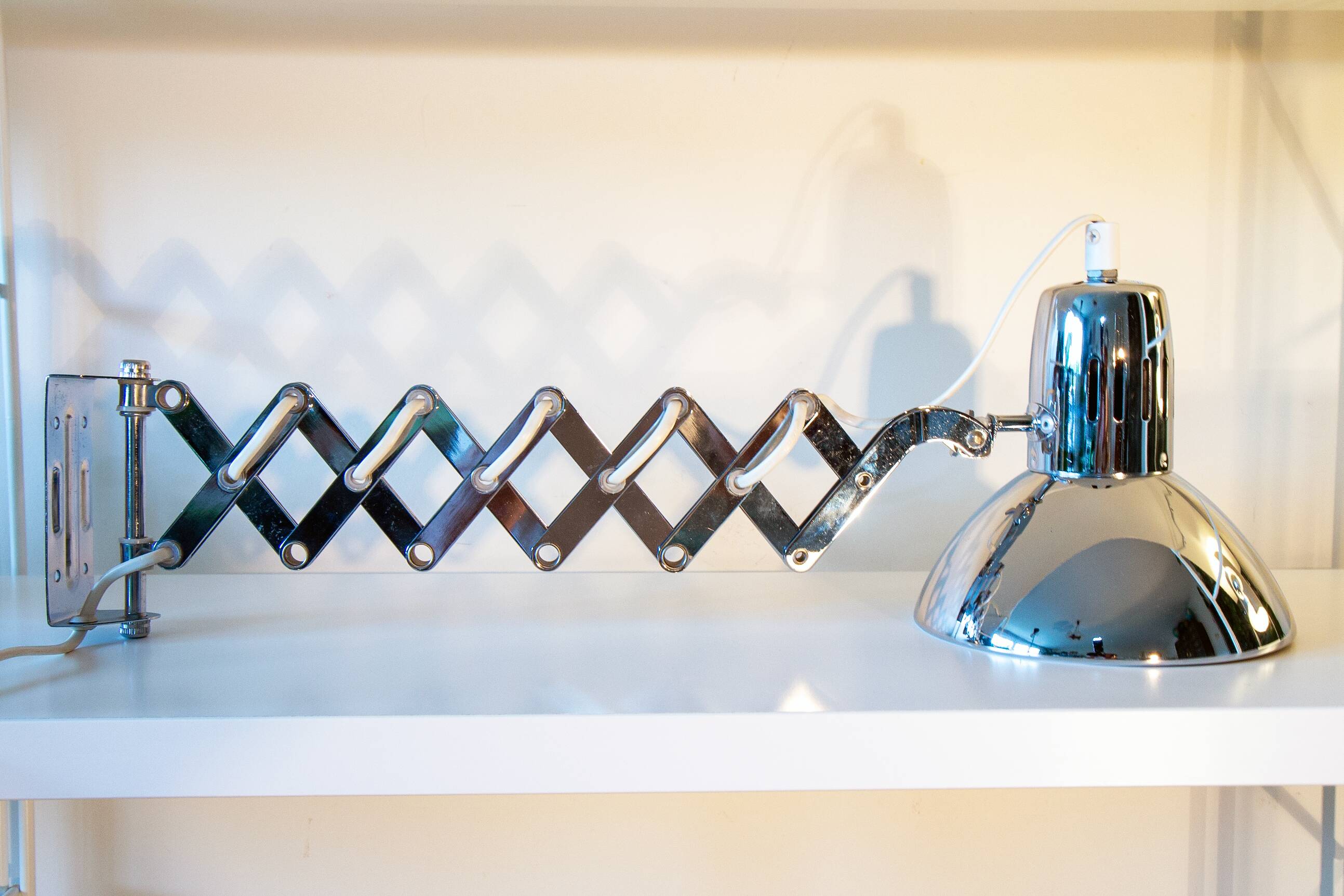 Chrome accordion lamp Ikea V9604 vintage 1980