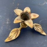 Set of 2 bronze candle holders